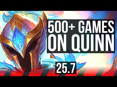 QUINN vs YASUO (TOP) | 13 solo kills, 74k DMG, Legendary, 500+ games, 35/8/5 | KR Master | 25.7