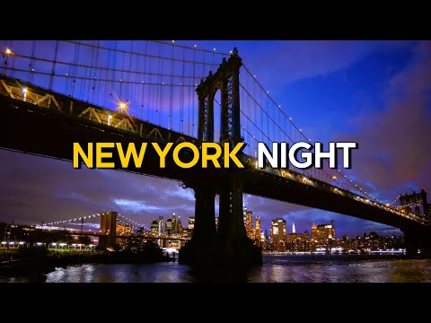 Relaxing Night Walk in NEW YORK 🗽 Dumbo, BROOKLYN Virtual Tour NYC