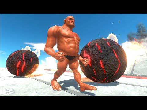 Volcanic balls attack - animal Revolt Battle Simulator