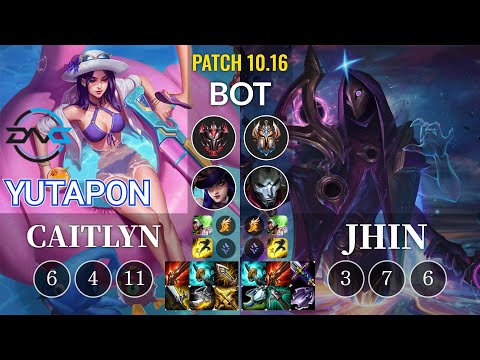 DFM Yutapon Caitlyn vs Jhin Bot - KR Patch 10.16