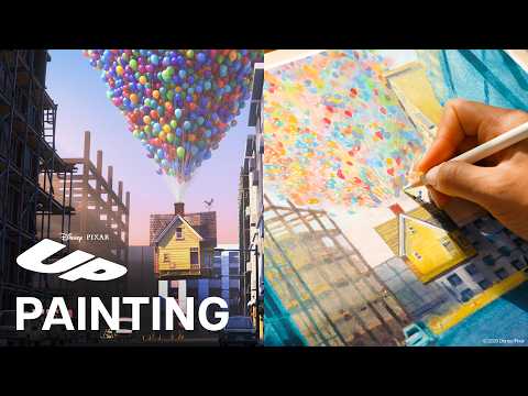 Carl's House in Watercolor | Painting Pixar