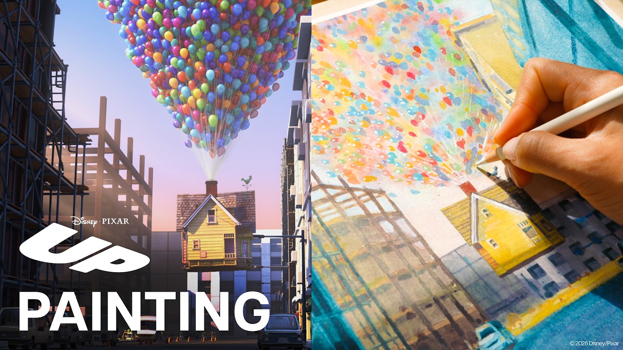 Miniature de la vidéo Carl's House in Watercolor | Painting Pixar du film Là-haut