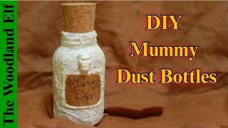 DIY Mummy Dust Ancient Apothecary Jars Tutorial - Repurposing Old Vitamin Bottles For Halloween