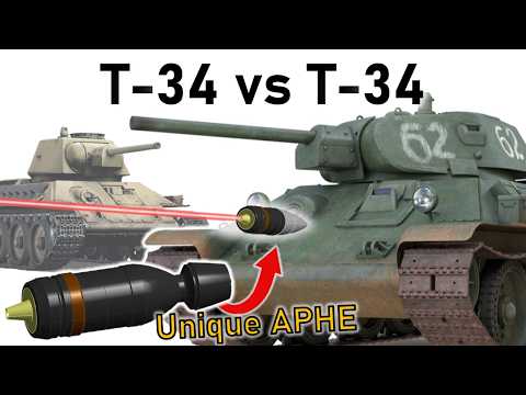 The Strangest Tank Shell vs T-34 | Captured T-34 vs T-34 Armour Penetration Simulation