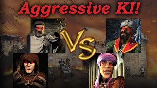 Friedrich + Abt vs Saladin + Emir | Aggressive KI | KI Kämpfe (German)