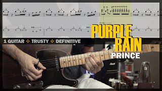 Purple Rain | Guitar Cover Tab | Guitar Solo Lesson | Backing Track with Vocals ðbb¸ PRINCE
