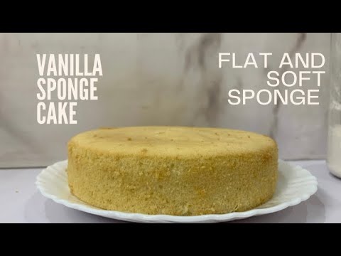 Perfect flat and soft vanilla sponge cake