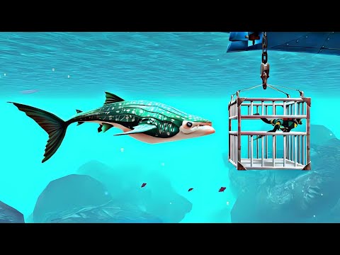 Whale Shark Attacks Cage Diver - Hungry Shark World - Whale Shark Attack & Gameplay - Whale Shark
