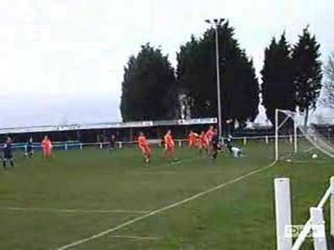 Nathan Collins scores for Boston Town v Long Buckby