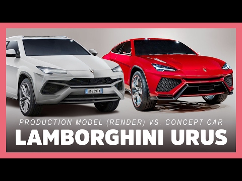 2018 lamborghini urus suv: production model vs. concept car
