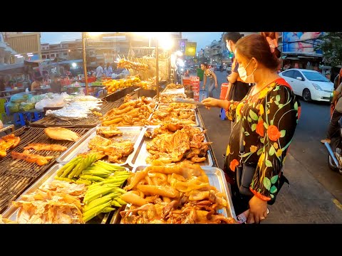 Phnom Penh Evening Street Food Tour - Grilled Meat, Ducks, Chicken, Fish & More @Orussey Market