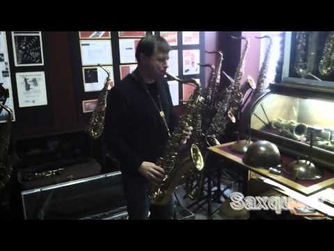 Chris Potter plays a CG Conn Connqueror 30M tenor saxophone circa 1936 at Saxquest