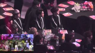 EXO's Reaction to Bangtan's (방탄소년단) Perf. @ Seoul Music Awards 140123