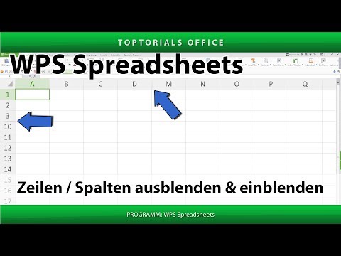 Zeilen und Spalten Ausblenden / Verstecken (WPS Spreadsheets)