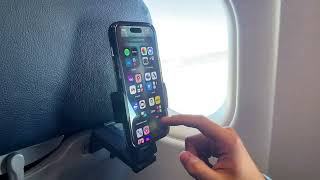 Universele Telefoonhouder 360° Draaibaar voor Vliegtuig / Koffer Zwart video