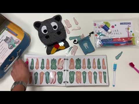 Interaktivní kniha o zubech s usměvavým hrochem Emílkem