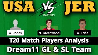 USA vs JER Dream11 Prediction | usa vs jer | usa vs jer Dream11 | usa vs jer Dream11 Today Match