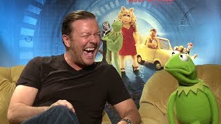 Ricky Gervais and Constantine Interview - Muppets Most Wanted (2014) JoBlo.com HD