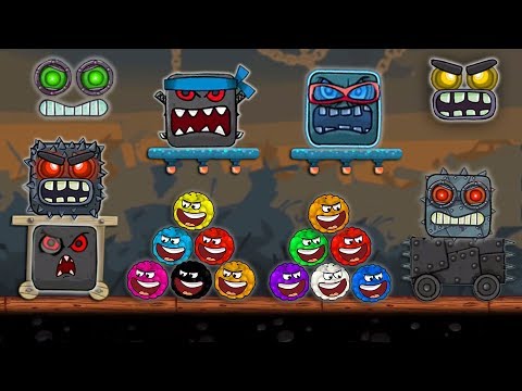 RED BALL 4 - Color Changing Blueberry Ball with 'VOLUME 3 & 5 GHOSTS'  Battle with All Volume Bosses