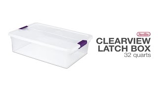 Sterilite 32 Quart Clearview Latch Box