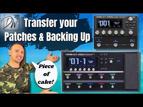 BOSS GT1000 Unboxing - Transfer Patches From GT1000CORE And Backing Up