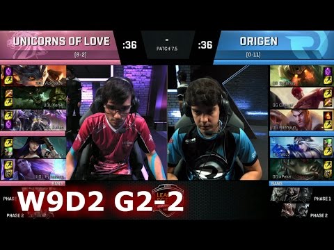 Origen vs Unicorns of Love | Game 2 S7 EU LCS Spring 2017 Week 9 Day 2 | OG vs UOL G2 W9D2