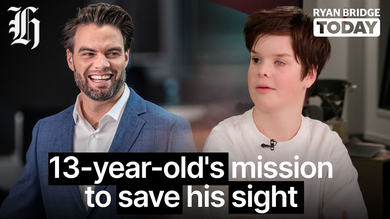 13-year-old glaucoma survivor's mission to save his sight | Ryan Bridge TODAY