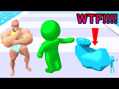 MUSCLE RUSH vs COLOR RUN STICKMAN 3D vs THE BIG HIT