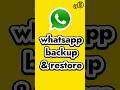 Whatsapp Chat Backup How To Backup And Restore On Whatsapp Chats Whatsappbackup Whatsapprecovery