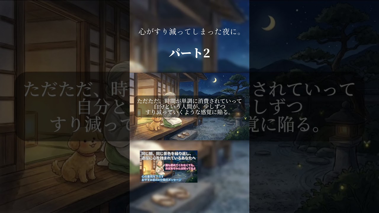 心がすり減ってしまった夜に。パート②