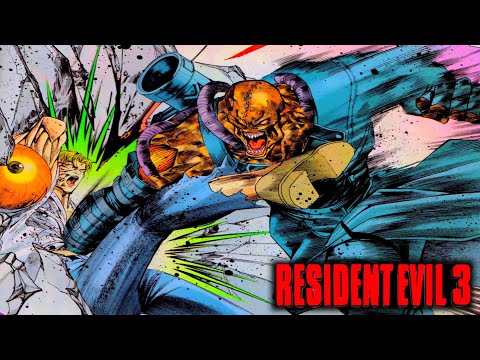 William Birkin Vs Nemesis REMASTERED FULL FIGHT - Resident Evil 3