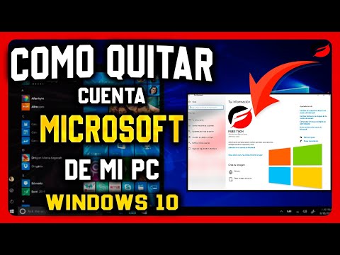 Como QUITAR Cuenta de Microsoft en Windows 10 🖥️✅​​ PC o Laptop (En 5 Minutos) Eliminar Cuenta ✅