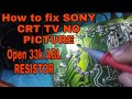 How To Fix SONY CRT TV NO PICTURE But It Has SOUND ABL Resistor Tagalog