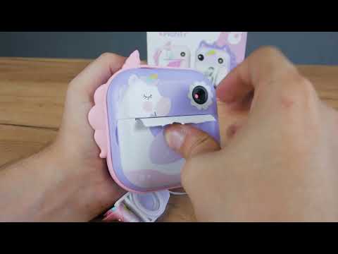 Фотоапарат-принтер C 66238 чорно-білий друк, звук, мелодії, ігри, 2 рулони термопаперу, кабель Type-C