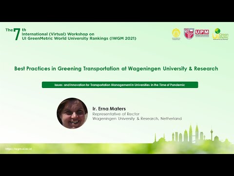 Ir. Erna Maters, Representative of Rector, Wageningen University & Research, Netherland