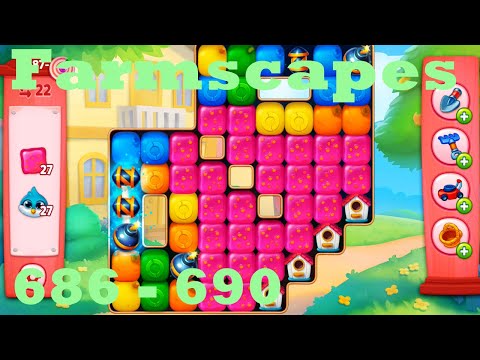 Farmscapes Level 686 - 690 HD Gameplay Walkthrough |  3 - match game | android | ios | pc | app