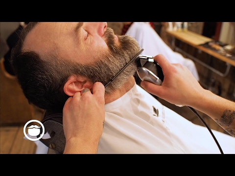 Beard Fade With Big Goatee to Tight Sideburns | Cut and Grind Video