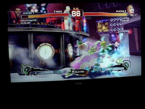 SSF4: XblackvegetaX (Rog) vs n33ss (Cody) - GAF Endless Battle Mode Set 2