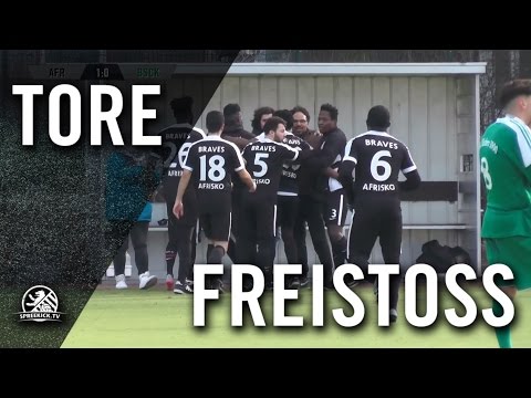 Freistoß aus 30 Metern von Yaw Oppong Donkor (1. FC Afrisko) | SPREEKICK.TV