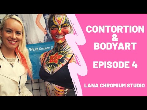 CONTORTION & BODYART | EPISODE #4 | Live body painting, stage performance, yellow & red abstract