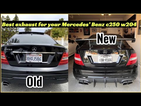 Mercedes Benz c250 BEST EXHAUST + single tip to quad tip conversion