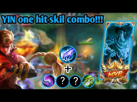 YIN one hit skil combo !!! build item terbaru yin 2023| Mobile Legends |