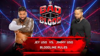 WWE 2K25 - Jey Uso VS Jimmy Uso - Bloodline Rules Match | WWE