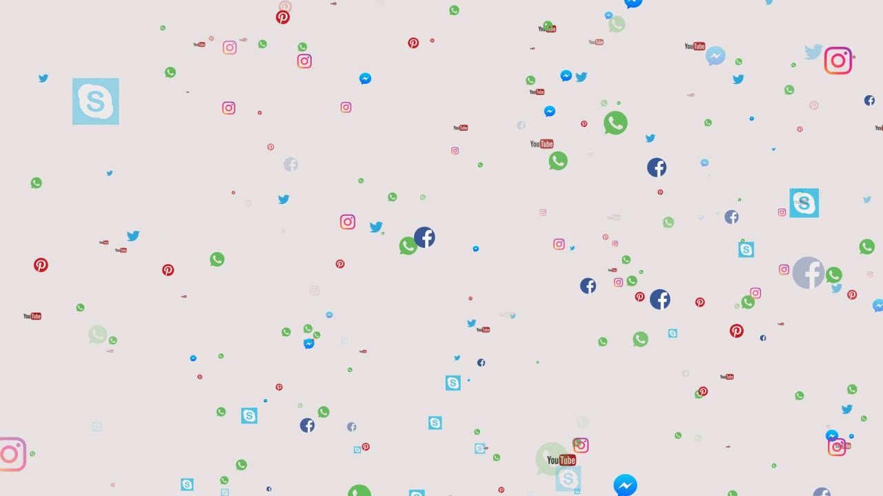Free Social Media Icons Video  - No Copyright Stock Video HD