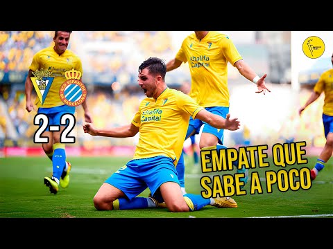 EMPATE QUE SABE A POCO (Cádiz CF  2 - 2 RCD Espanyol Jornada 8) | Amarillo y azul