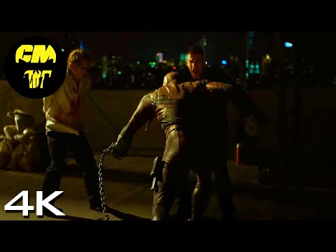 Daredevil vs Punisher - Rooftop Fight | Daredevil S2E3