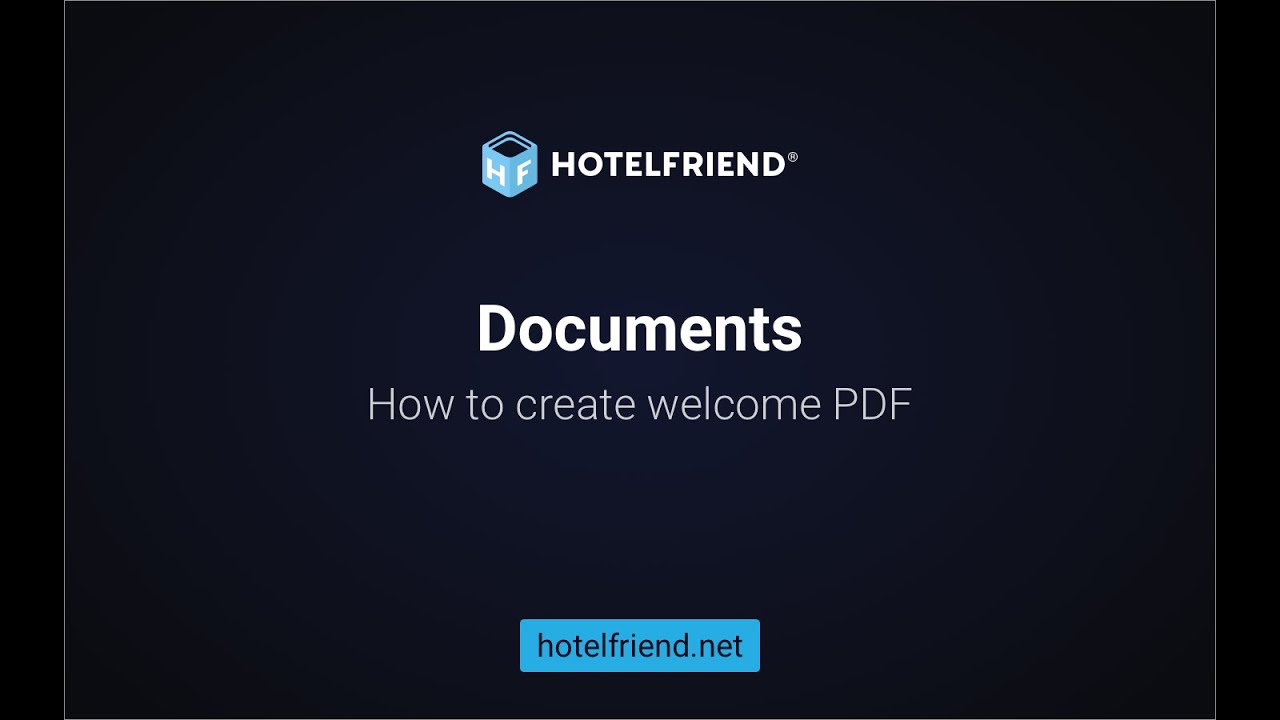 Documents. How to create welcome PDF