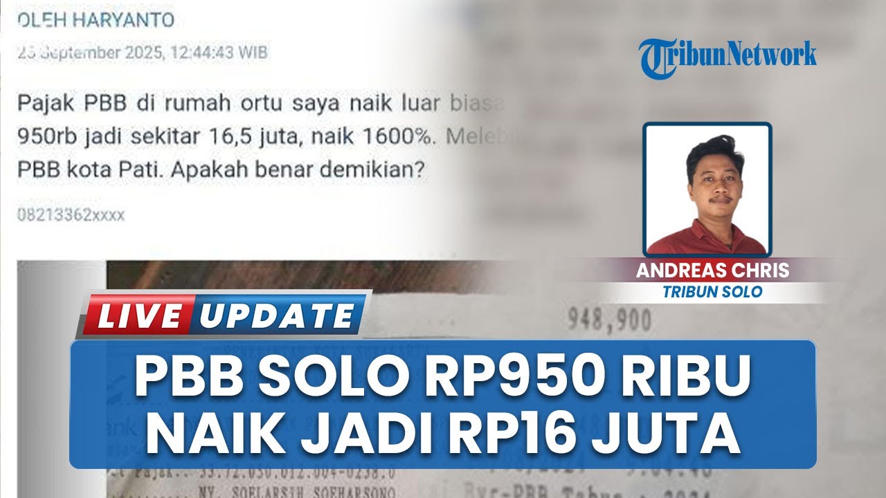 Warga Solo Keluhkan Kenaikan PBB Drastis, dari Rp950 Ribu Jadi Rp16 Juta