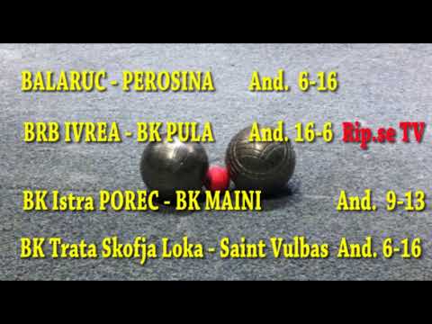 Bocce : Programma Quarti di Finale Coppa Europa 2023