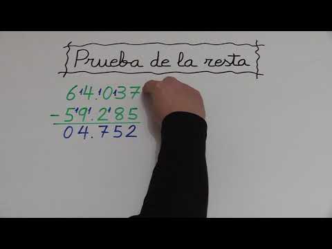 SACAR PRUEBA DE LA RESTA SUPER FÁCIL